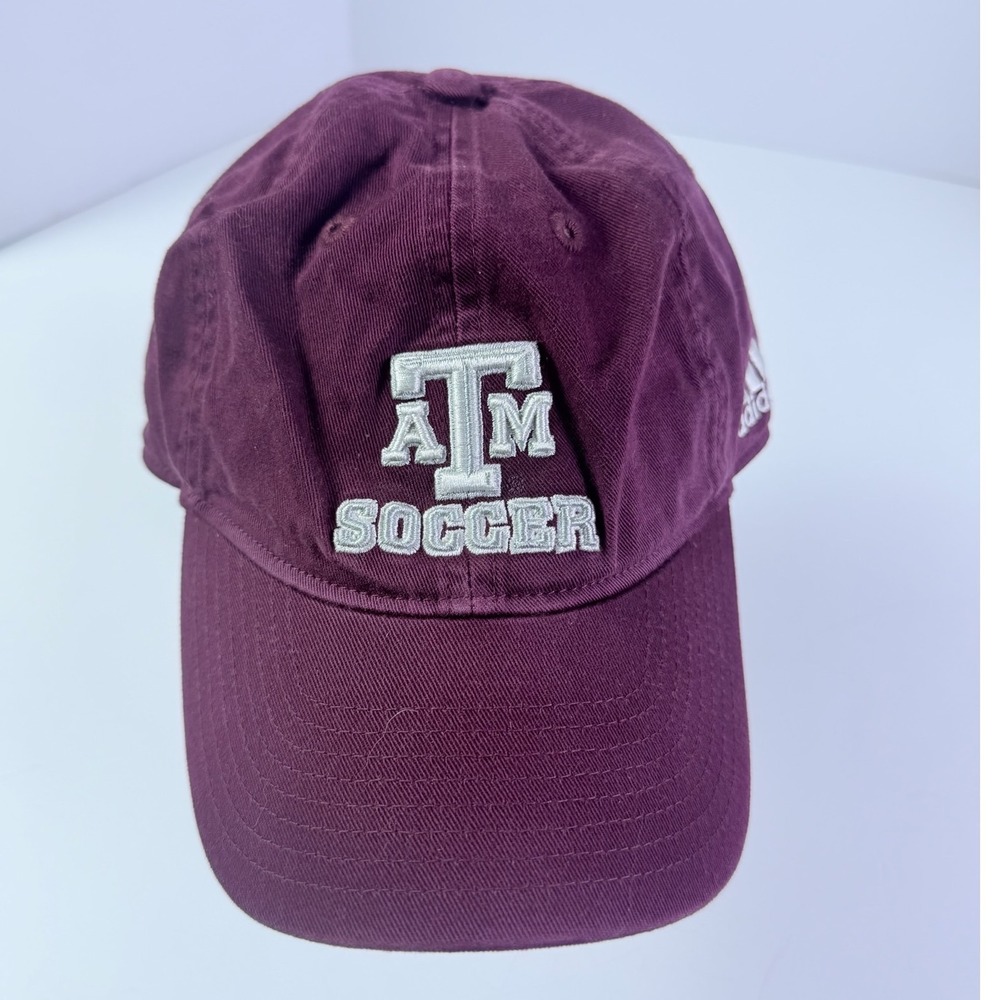 Texas A&M Soccer Aggies Maroon Adidas Adjustable Baseball Hat Cap Mens OSFM
